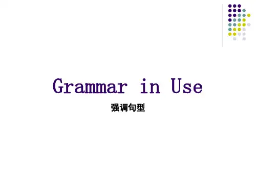 Grammar in use-强调句与特殊形式