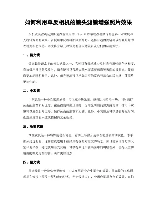 如何利用单反相机的镜头滤镜增强照片效果