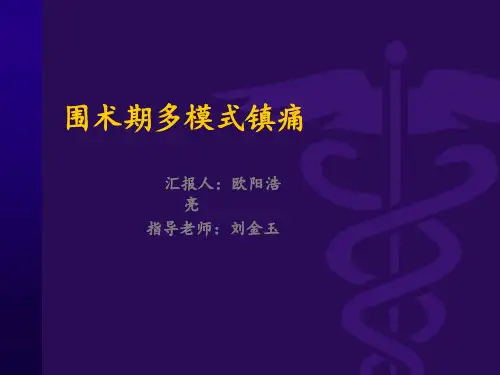 围术期多模式镇痛新理念ppt课件