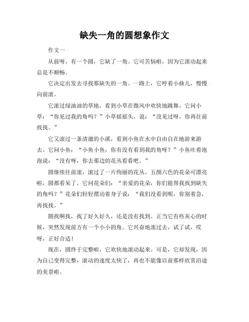 缺失一角的圆想象作文
