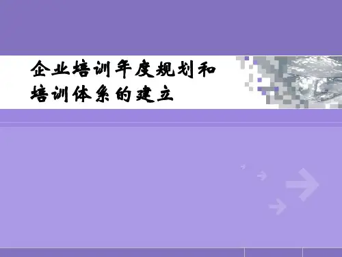 张晓彤企业培训年度规划和培训体系建立.pptx