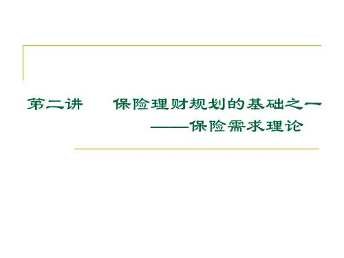 2.保险需求理论