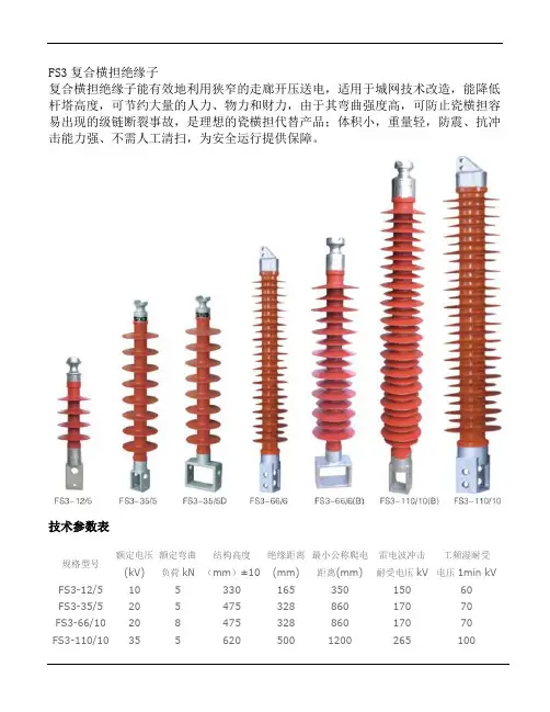 FS3复合横担绝缘子使用说明书
