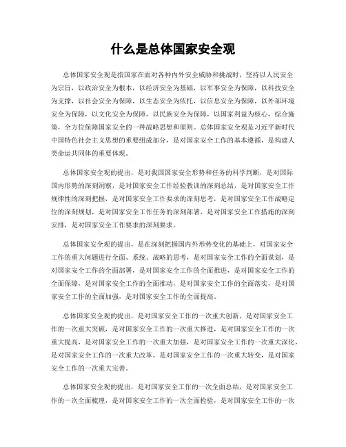什么是总体国家安全观