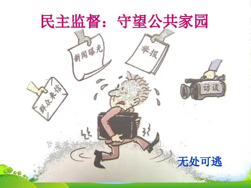 高中政治 《民主监督：守望公共家园》课件 新人教必修2