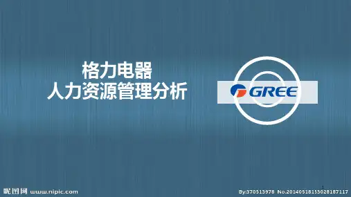 格力人力资源分析PPT课件