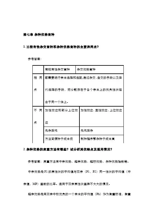 园艺植物育种学(7.7)--杂种优势育种