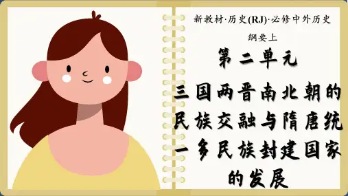 高中历史必修中外历史第8课 三国至隋唐的文化
