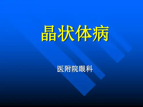 晶状体病 PPT课件