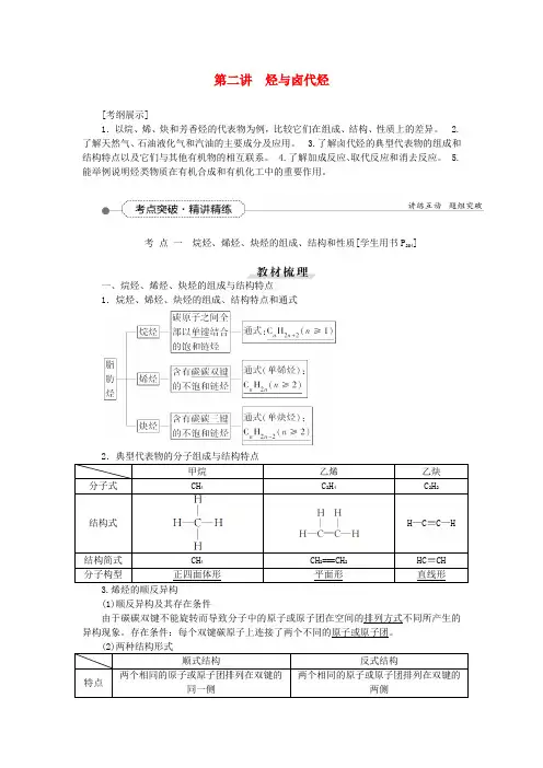 【优化方案】(教师用书)高考化学一轮复习 第九章 第二讲 烃与卤代烃(必修2+选修5)