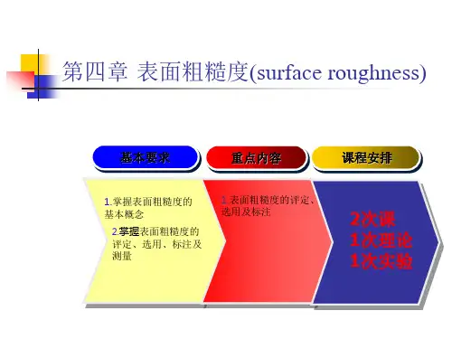 第四章表面粗糙度标准概述