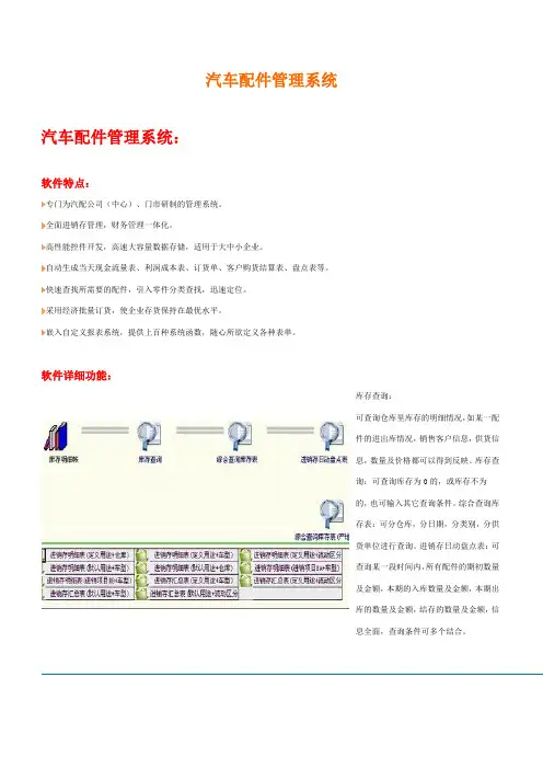 (完整word版)汽车配件管理系统