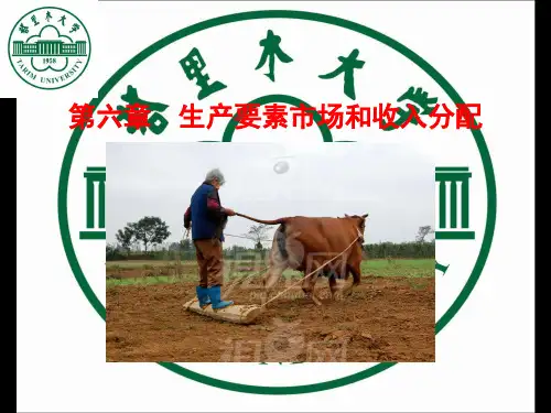 马工程-西方经济学-第6章-生产要素市场和收入分配