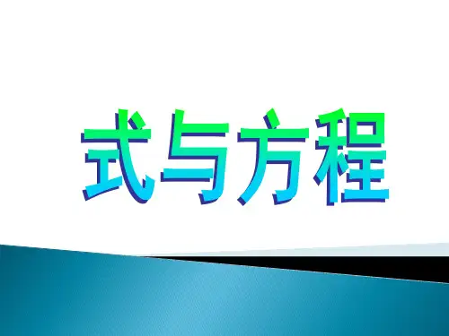 苏教版六年级数学下册《七总复习 式与方程》教学课件