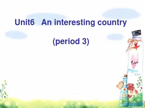 译林版英语六下Unit 6《An interesting country Contents》ppt课件2