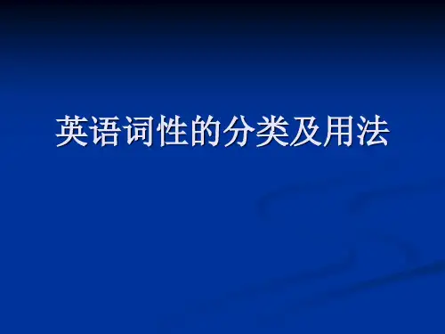 英语词性总介绍PPT课件