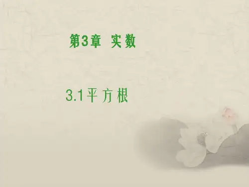 浙教版七年级数学上册 3.1《平方根》