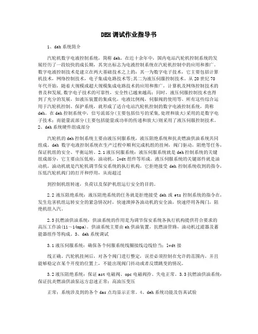 DEH调试作业指导书