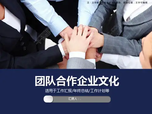 团队合作企业文化ppt模板
