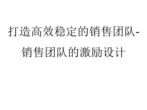销售团队的激励机制(PPT 51页)