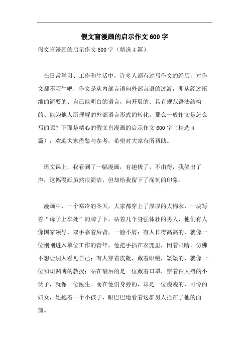 假文盲漫画的启示作文600字