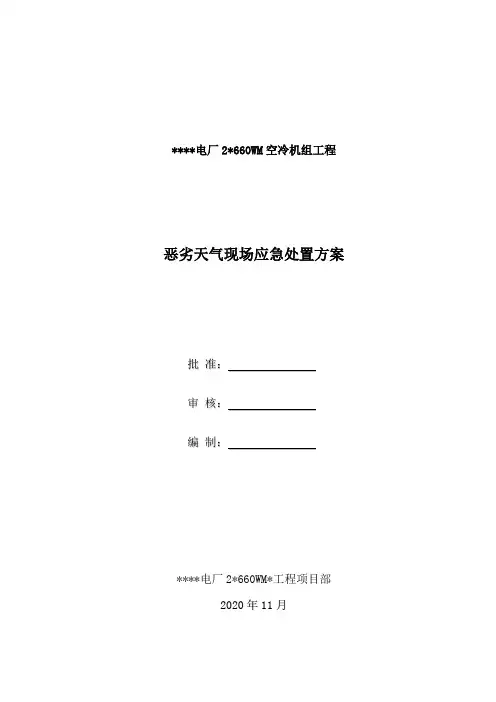 恶劣天气现场应急处置方案