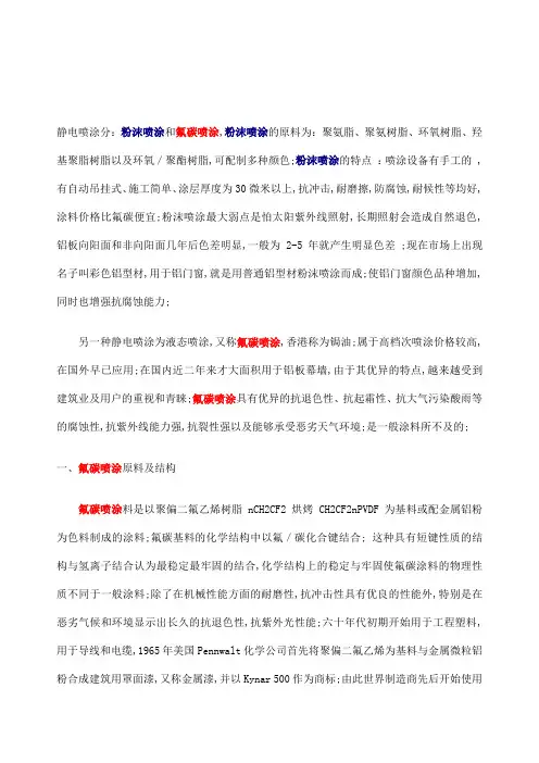 氟碳喷涂和粉末喷涂的区别