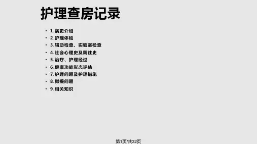 胸外科护理查房PPT课件