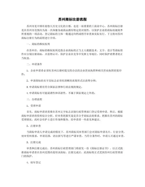 苏州商标注册流程