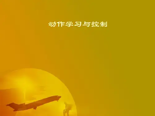动作学习与控制(1)