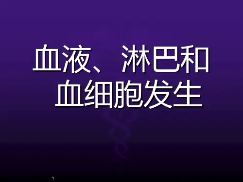 血液淋巴和血细胞发生