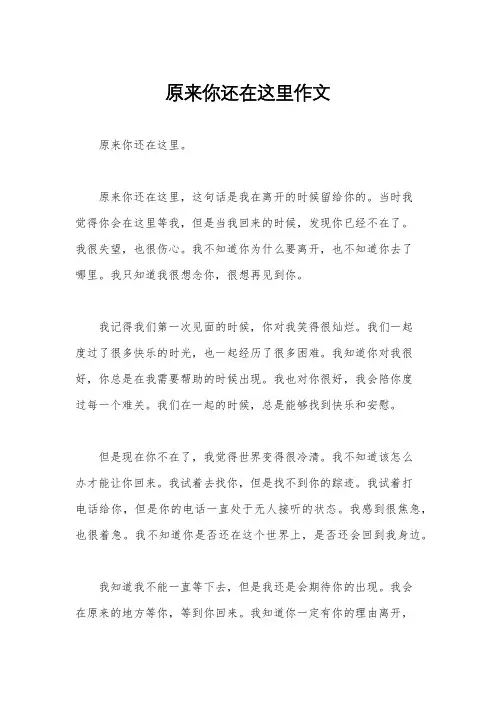 原来你还在这里作文