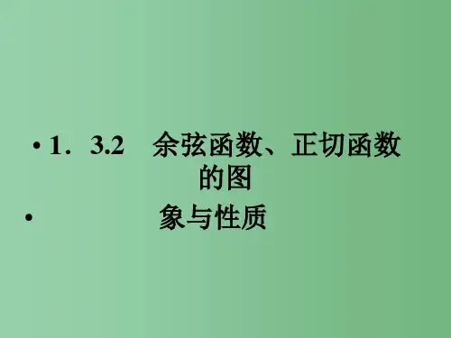 高中数学 1-3-2-1余弦函数、正切函数的图象与性质课件 新人教B版必修4