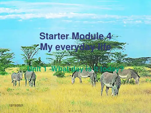 七年级英语上册startermodule4myeverydaylife课后