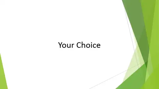 《Unit 14-Lenson 1 Your Choice》北师大版高中英语必修4
