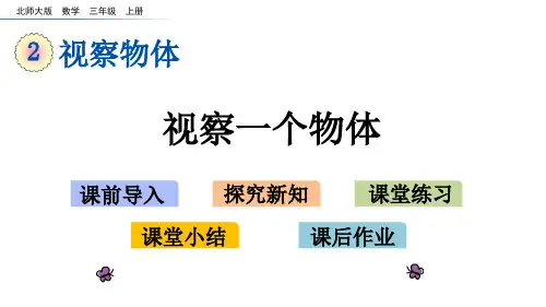 北师大版数学三年级上册2.观察物体课件