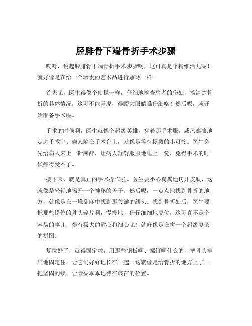 胫腓骨下端骨折手术步骤