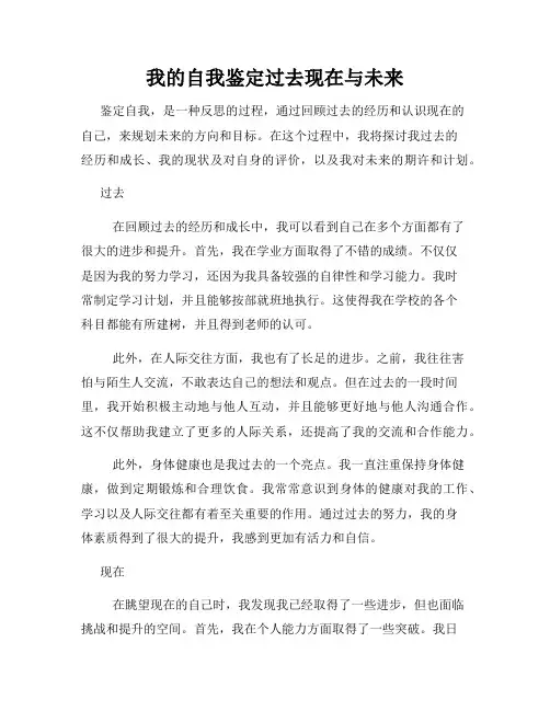 我的自我鉴定过去现在与未来