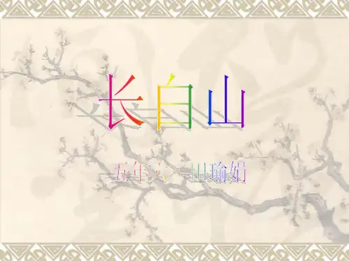 吉林长白山ppt资料.