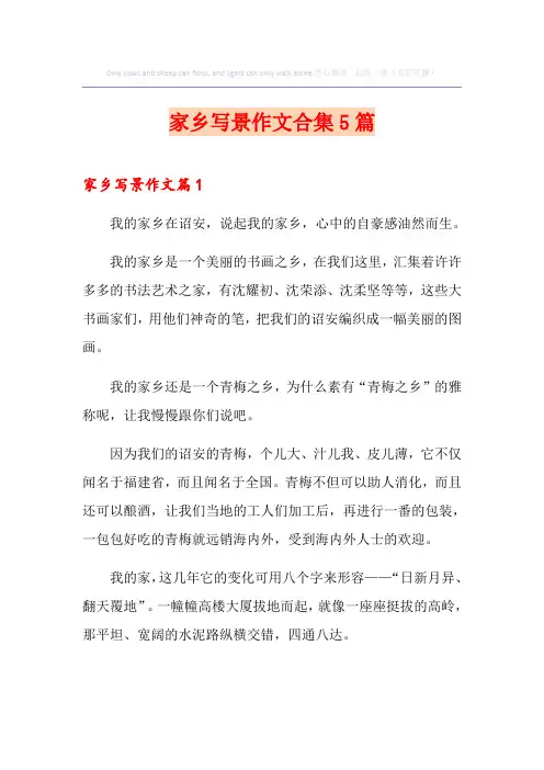 家乡写景作文合集5篇