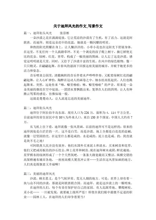 关于迪拜风光的作文_写景作文