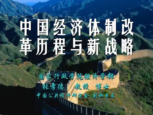 中国经济体制改革历程与新战略课件(PPT 58页)