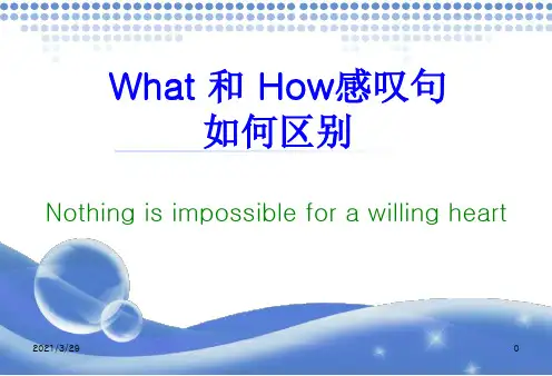 What_和_How感叹句如何区别.PPT