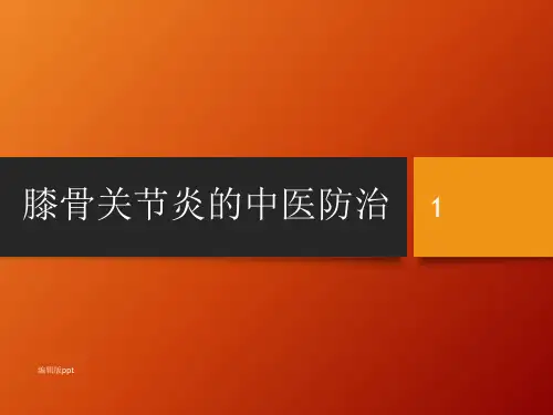 膝骨关节炎的中医防治PPT课件