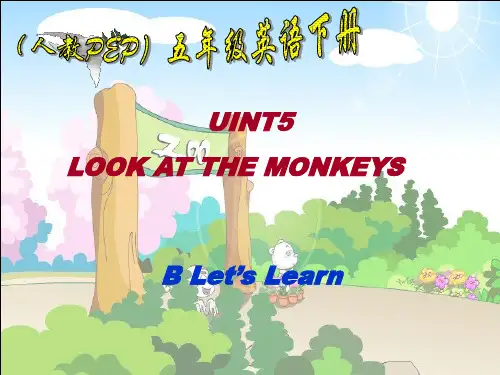 人教PEP版英语五下unit5lookatthemonkeysBLet’sLea