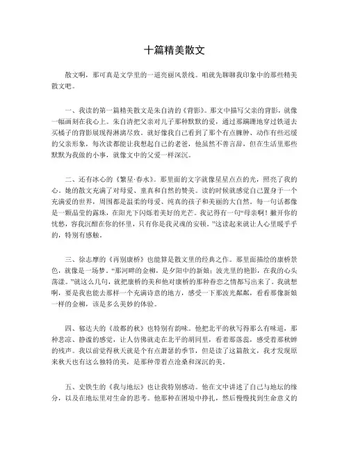 十篇精美散文