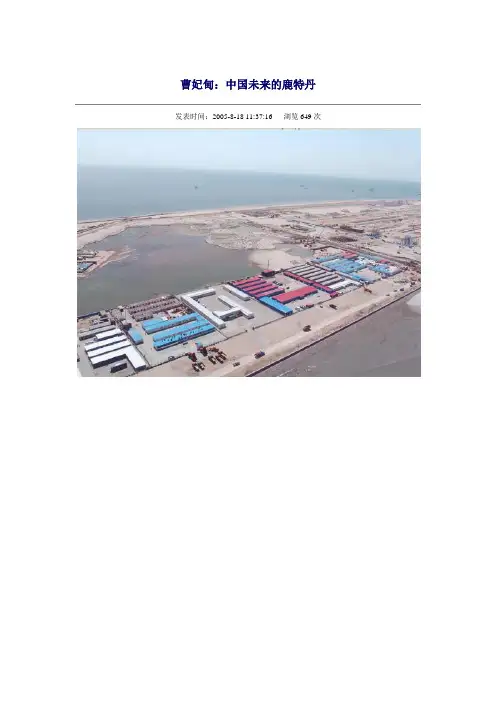 曹妃甸——中国未来的鹿特丹