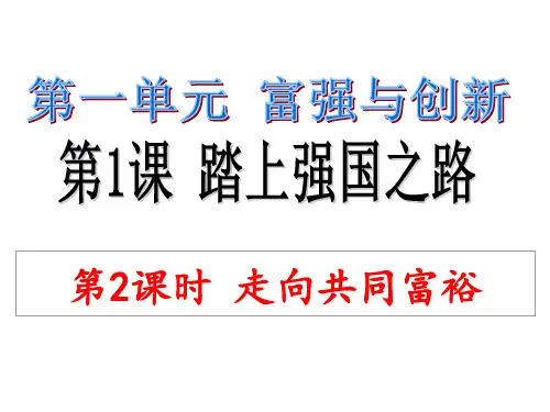 人教版道德与法治九年级上册1.2走向共同富裕  课件(共21张PPT)