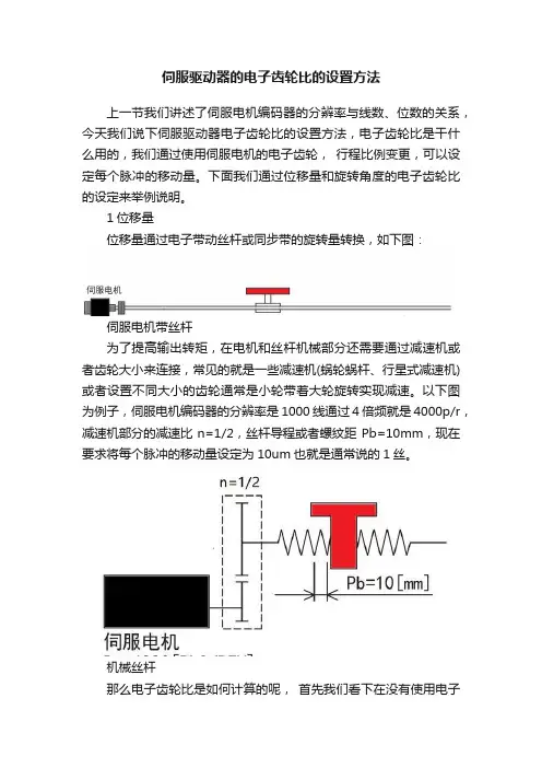 伺服驱动器的电子齿轮比的设置方法