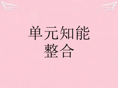 【优化设计】2015-2016学年高中语文 第二单元 宋词鉴赏单元知能整合课件 新人教版必修4